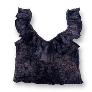 American Eagle Soft & Sexy Ruffle Cropped Top Size Small